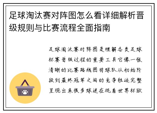足球淘汰赛对阵图怎么看详细解析晋级规则与比赛流程全面指南